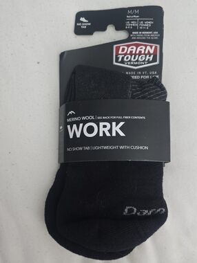 Darn Tough Men's Steely No Show Tab Lightweight Work Socks - M